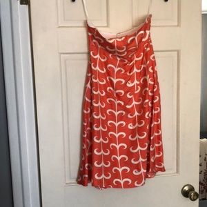 CK Bradley NY coral strapless dress size S